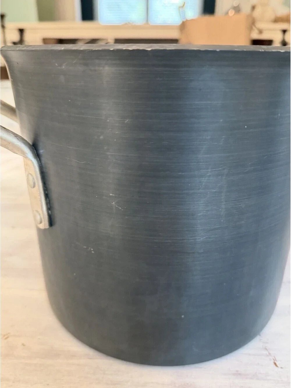 CALPHALON Commercial 8 Qt Quart Stock Pot 808 w Lid Anodized Aluminum VINTAGE OH